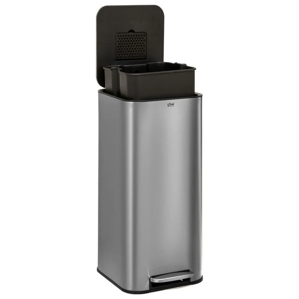 5 FIVE SIMPLY SMART - 5five - poubelle "delta" en inox 30l