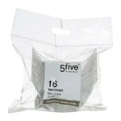 5 FIVE SIMPLY SMART - 5five - 16 verrines évasées plastique