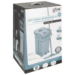 5 FIVE SIMPLY SMART - 5five - seau essoreur et balai 2 compartiments 2x6,5l