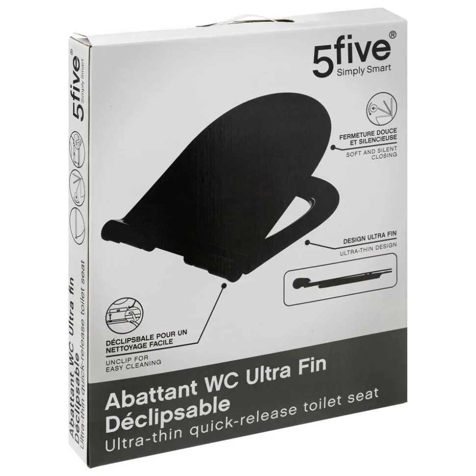 5 FIVE SIMPLY SMART - 5five - abattant wc ultra fin noir