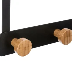 5 FIVE SIMPLY SMART - 5five - patère 5 têtes métal et bambou noir