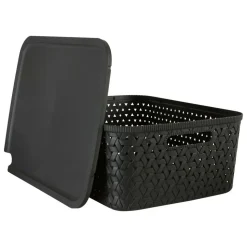 5 FIVE SIMPLY SMART - 5five - panier "tressy" en plastique noir 15l