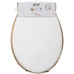 5 FIVE SIMPLY SMART - 5five - abattant wc "modern color" blanc en bois