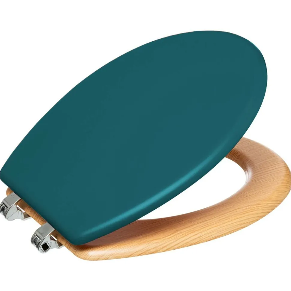 5 FIVE SIMPLY SMART - 5five - abattant wc "modern color" bleu pétrole en bois