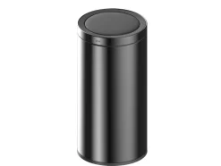 5 FIVE SIMPLY SMART - 5five - poubelle automatique "delta" en métal noir 40l
