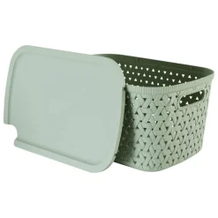 5 FIVE SIMPLY SMART - 5five - panier "tressy" en plastique sauge 6,7l