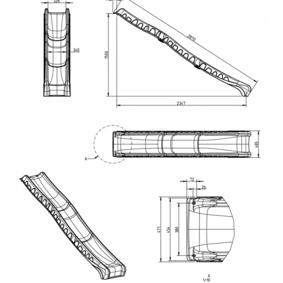 1.- MASGAMES OUTDOOR GAMES - Rampe toboggan masgames trix xl