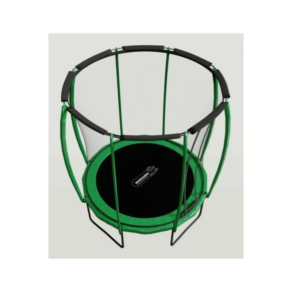 1.- MASGAMES OUTDOOR GAMES - Trampoline masgames premium 305 avec filet de protection, échelle et ancrages