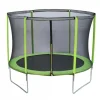 1.- MASGAMES OUTDOOR GAMES - Trampoline masgames force 244 avec filet de protection, échelle et ancrages