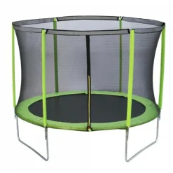 1.- MASGAMES OUTDOOR GAMES - Trampoline masgames force 244 avec filet de protection, échelle et ancrages