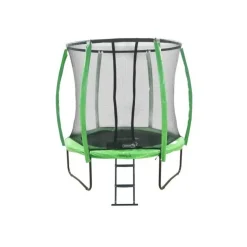 1.- MASGAMES OUTDOOR GAMES - Trampoline masgames premium 244 avec filet de protection, échelle, ancrages et housse de protection