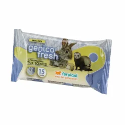 Accessoires pour rongeurs ferplast genico fresh 15 small pets lingettes humidifiées