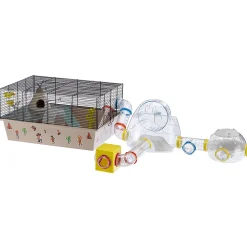 Accessoires rongeurs ferplast gym hamsters roue sport module d’habitation
