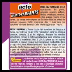 ACTO - Acto cubo gaz - fumigène insecticide polyvalent | fabriqué en france