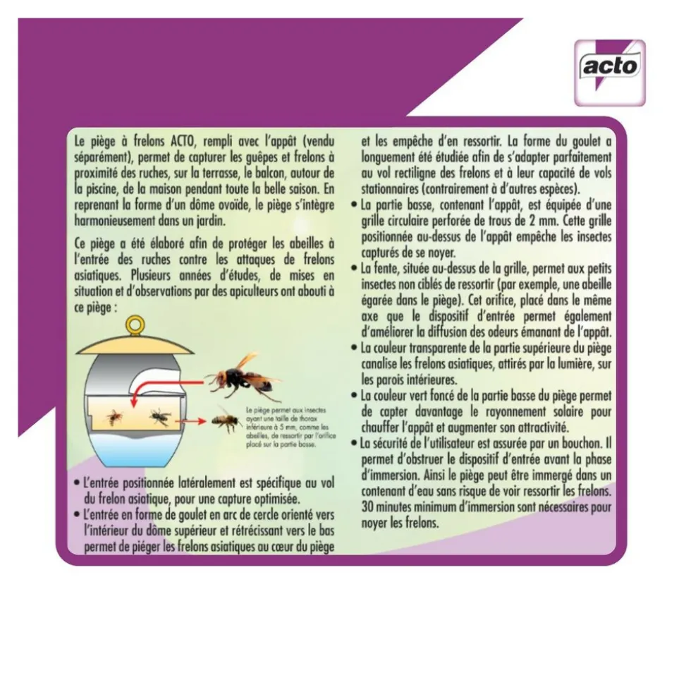 ACTO - Acto piège spécial frelons asiatiques
