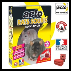ACTO - Acto rats - souris blocs appâts - 8 x 30 grs - le meilleur choix pour une dérati