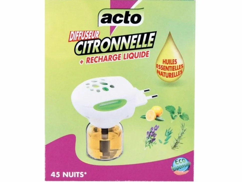 ACTO - Diffuseur électrique avec recharge liquide citronnelle, acto