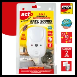 ACTO - Retro répulsif 2 en1 - ondes électromagnétiques