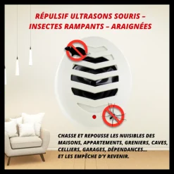 ACTO - Retro répulsif ultrasons souris insectes rampants 45m2 - rus1
