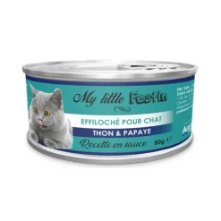 AGECOM - My little festin - pâtée chat fruit thon / papaye 80 g