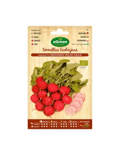 AGREEN - 10 sachet de graines eco rouge ronde radis agreen