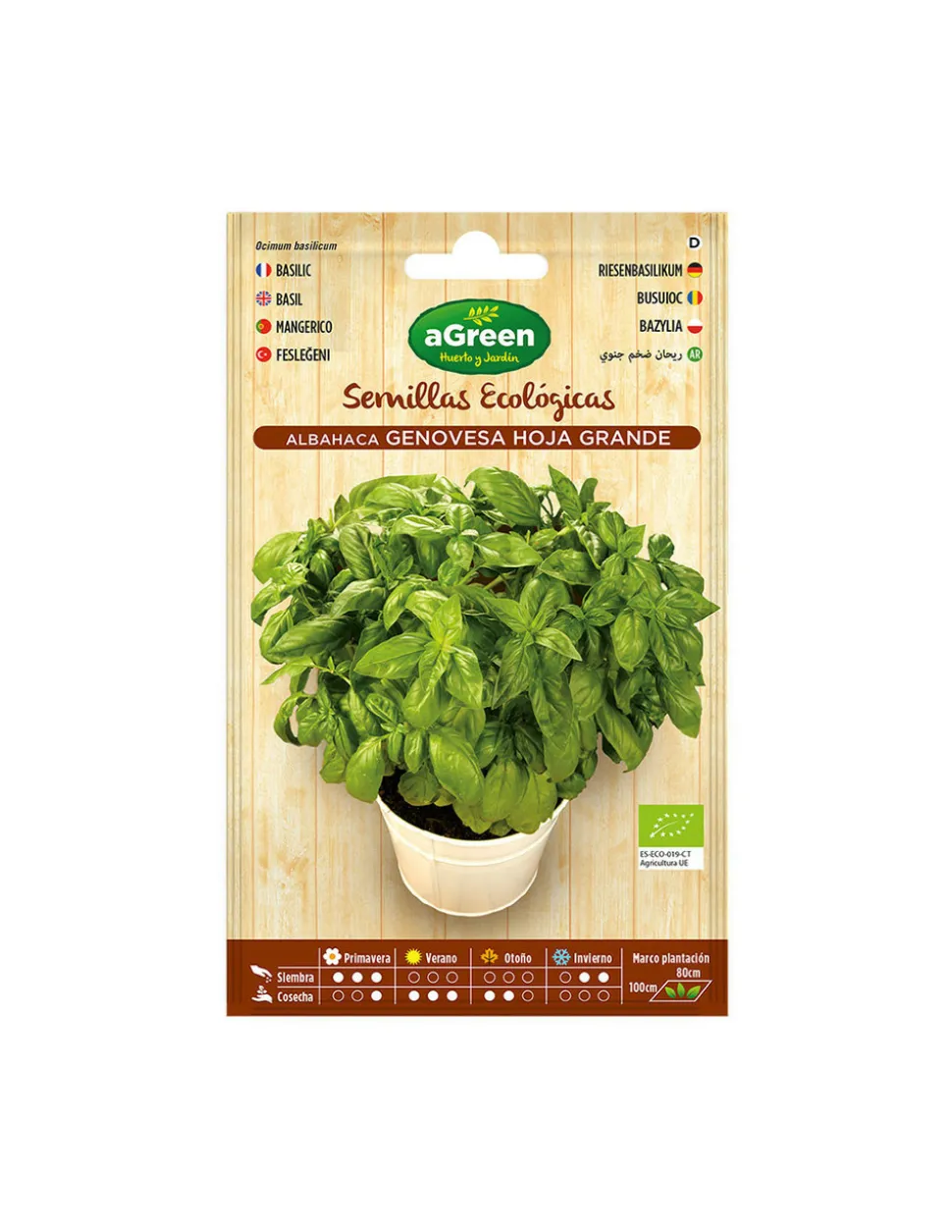 AGREEN - Sachet de graines eco basilic genovesa agreen