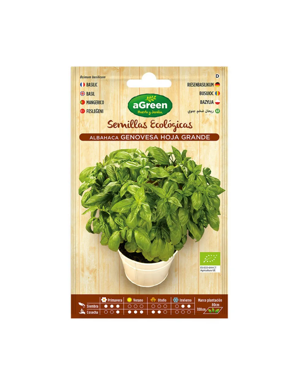 AGREEN - Sachet de graines eco basilic genovesa agreen