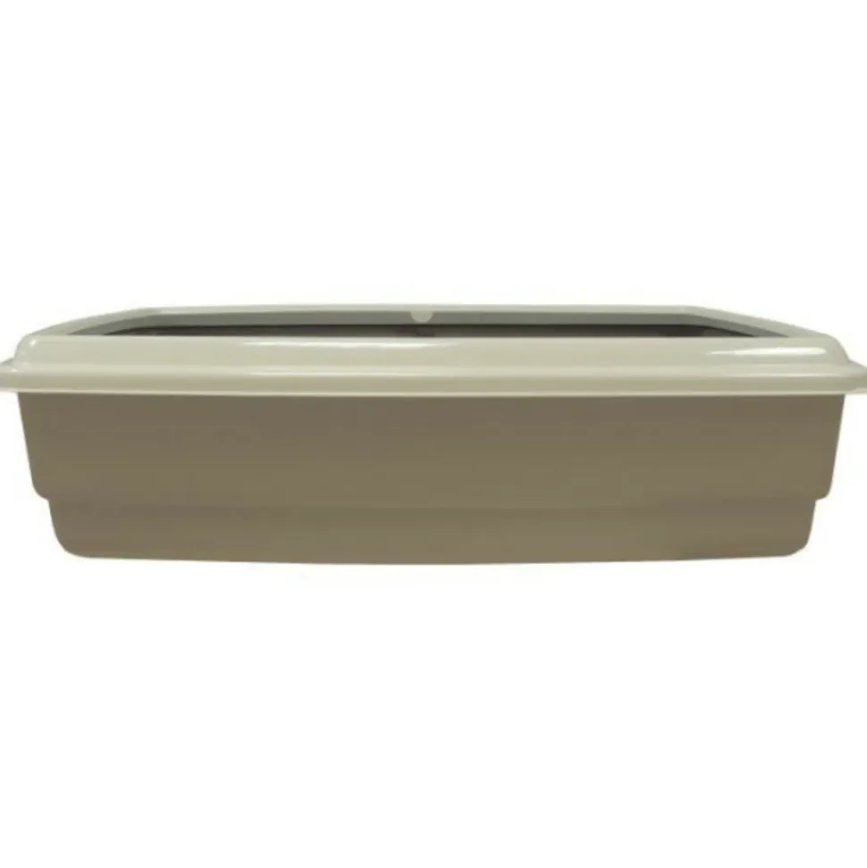 AIMÉ - Bac a litiere avec rebord + pelle - aime - pour chat - violet - 44 x 34 x 11 cm