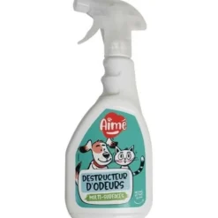 AIMÉ - Spray anti-odeurs animaux - aimé - sdestruct'odeur pour chat ou rongeur - 500 ml - parfum muguet