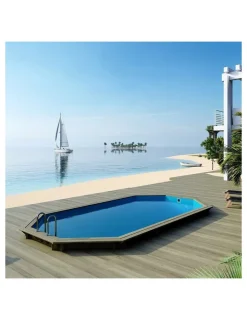 ALTANKA - Piscine en bois nemo 7,3x3,97 - h.1,45 m cadre en métal, sans dalle béton - bas7305ospu+sza - altanka