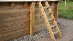 ALTANKA - Piscine en bois 6,53x4,41 - h.1,42 m - avec filtration et coffre - bas752ospi+sza - altanka