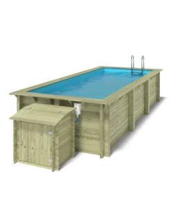 ALTANKA - Piscine en bois aqua 6,1x2,85 - h.1,31 m cadre en métal, sans dalle béton - bas7307ospu+sza - altanka