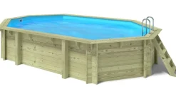 ALTANKA - Piscine en bois 6,57x4,07 - h.1,20 m fixations à sceller - bas748ospi - altanka