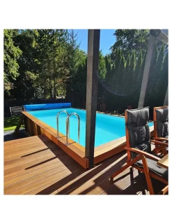 ALTANKA - Piscine en bois aqua 6,1x2,85 - h.1,31 m fixations à sceller - bas7307ospi - altanka