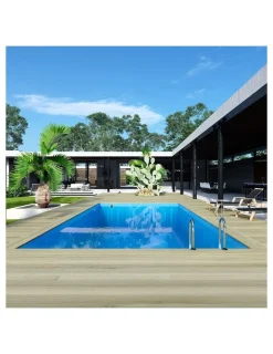 ALTANKA - Piscine en bois aqua 8,5x4,35 - h.1,45 m fixations à visser - bas7309ospl - altanka