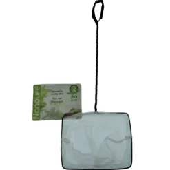 ANIMALLPARADISE - Epuisette filet blanc, maille fine, 20 cm x 16 x 53 cm, aquarium