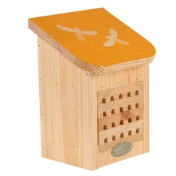 ANIMALLPARADISE - Maison à abeilles, avec toit coloré avec silhouette abeilles.