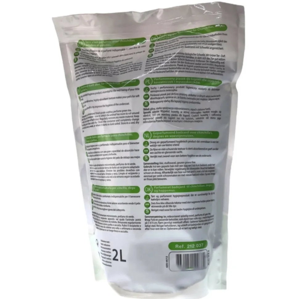 ANIMALLPARADISE - Terre de bain thé vert pour chinchilla 1.7 kg