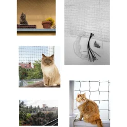 ANKA - Filet de balcon anti morsures pour chat : moyen modèle