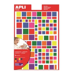 APLI - Gommettes carrées 6 feuilles
