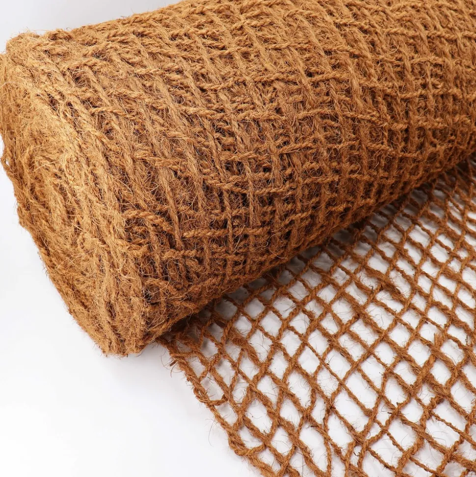 AQUAGART - 100 m filet anti-érosion, 1 m de large, liner pour bassin de jardin, natte en fibre de coco 450 g