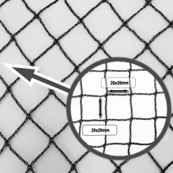 AQUAGART - Filet de bassin 10 m x 20 m,noir noir,filet d’étang à poisson,filet,filet de protection contre les oiseaux,robuste