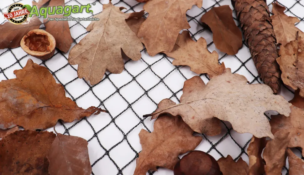 AQUAGART - Filet de bassin 8 m x 8 m noir, filet d'étang à poisson, filet à feuilles, filet, filet de protection contre les oiseaux, robuste