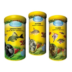 AQUARIS - Ensemble économique avec des aliments pour poissons d'ornement de haute qualité d'aquaris