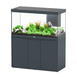 AQUATLANTIS - Aquarium avec meuble LED Volga gris - 122,5x52,7x66,1 cm 427 L