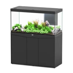 AQUATLANTIS - Aquarium avec meuble LED Volga 350 noir - 122,5x52,7x66,1 cm 427 L