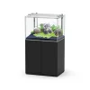 AQUATLANTIS - Aquarium avec meuble Aquascape LED 80 Pro noir - 80x55x55 cm 242 L