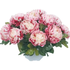 ARCHE DIFFUSION - Coupe de chrysanthèmes artificiels, 14 têtes - Blanc