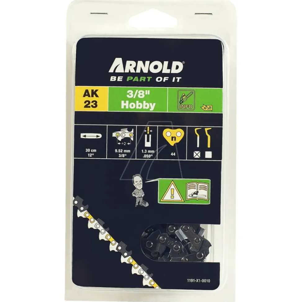 ARNOLD - Chaîne de tronçonneuse 3/8", 1,3 mm - 44 maillons d’entraineurs
