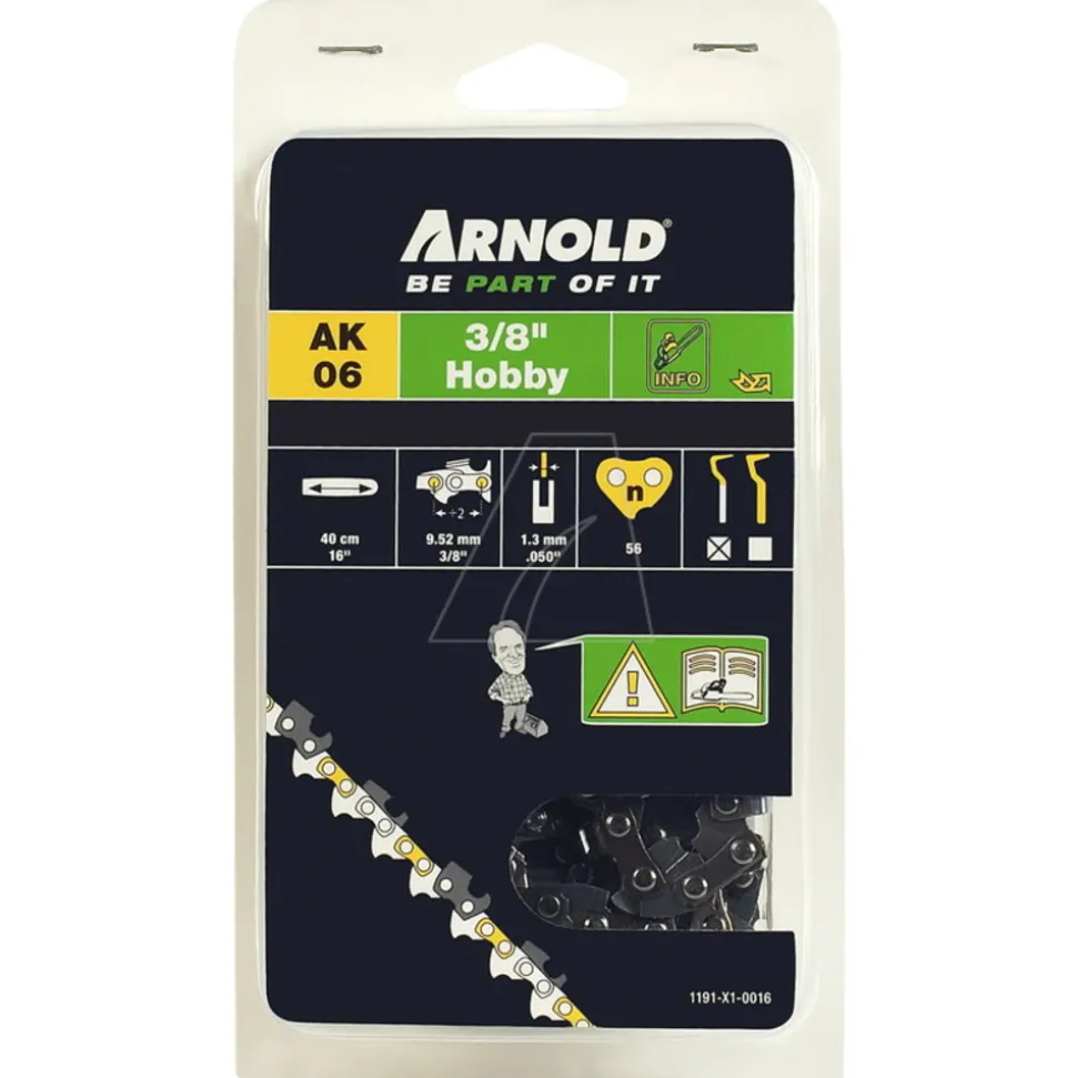 ARNOLD - Chaîne de tronçonneuse 3/8", 1,3 mm - 56 maillons d’entraîneurs